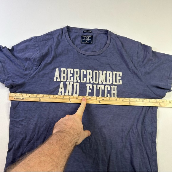 Vintage Y2K Abercrombie & Fitch Embroidery Heathered Short Sleeve Shirt Mens XL - Picture 4 of 6